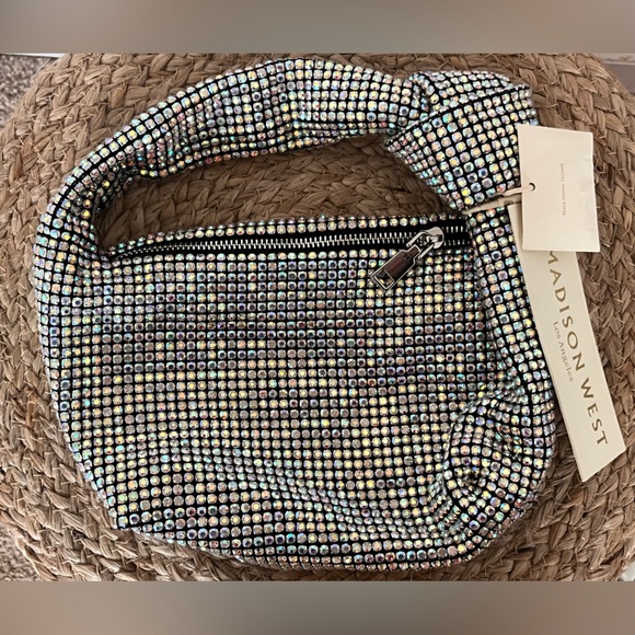 NWT - Madison West Los Angeles Aurora Borealis Sparkling Rhinestone Bag - Picture 2 of 4